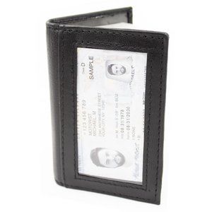 Men Genuine Leather Bifold Credit Card Holder with RFID Blocking
